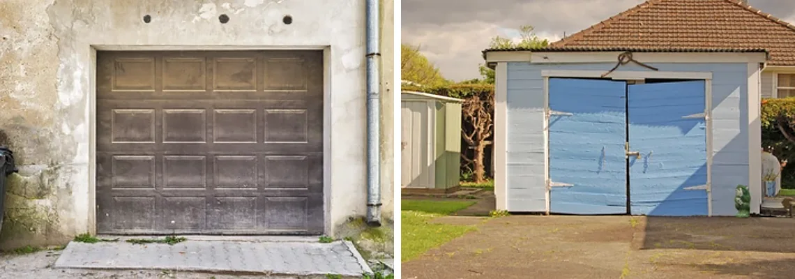 Rotten Steel Garage Door Repair in Joliet, Illinois