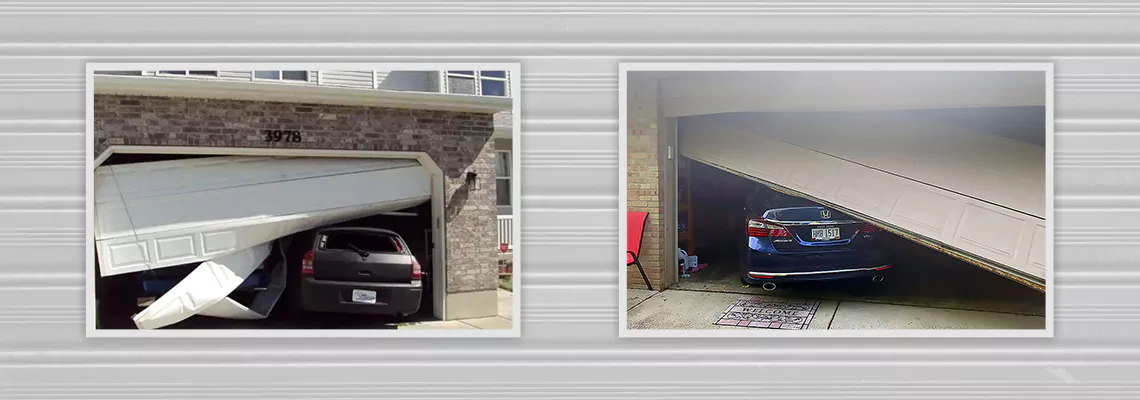 Repair Commercial Garage Door Got Hit By A Car in Joliet, Illinois